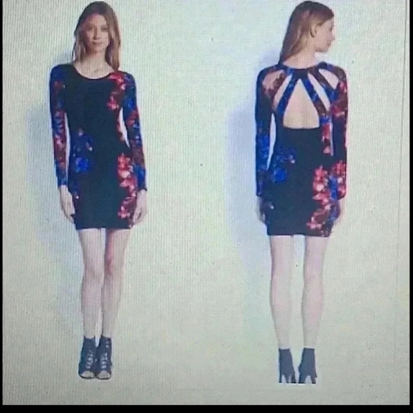 BRAND NEW!! PARKER XS FLORAL BODYCON VIBRANT DRESS - Picture 11 of 11